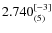 $2.740_{(5)}^{\rm [-3]}$