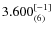 $3.600^{\rm [-1]}_{(6)}$