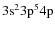 $\rm 3s^{2}3p^{5}4p$