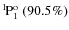 $\rm {}^{1}\hspace*{-.5mm}P_{1}^{{\rm o}}~(90.5\%)$