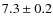 $7.3 \pm 0.2$