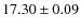 $17.30\pm0.09$