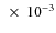 \ensuremath{~\times~10^{-3}}