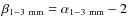 $\ensuremath{\beta_{\rm 1{-}3~mm}}\xspace=\ensuremath{\alpha_{\rm 1{-}3~mm}}\xspace-2$