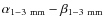 $\ensuremath{\alpha_{\rm 1{-}3~mm}}\xspace-\ensuremath{\beta_{\rm 1{-}3~mm}}\xspace$