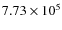 $7.73 \times 10^5$