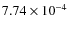 $7.74\times 10^{-4}$