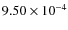$9.50\times 10^{-4}$
