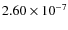 $2.60\times 10^{-7}$