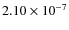 $2.10\times 10^{-7}$