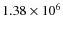 $1.38\times 10^6$