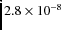 $2.8\times10^{-8}$