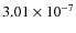 $3.01 \times 10^{-7}$