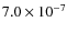 $7.0\times10^{-7}$