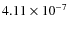 $4.11 \times 10^{-7}$