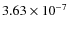 $3.63 \times 10^{-7}$
