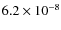 $6.2\times10^{-8}$