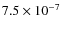 $7.5\times10^{-7}$