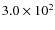 $3.0 \times 10^2$
