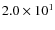 $2.0 \times 10^1$