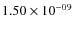 $1.50 \times 10^{-09}$