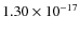 $1.30 \times 10^{-17}$