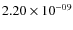 $2.20 \times 10^{-09}$