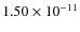 $1.50 \times 10^{-11}$