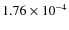 $1.76 \times 10^{-4}$