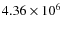 $4.36 \times 10^6$