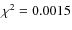 $\chi^2=0.0015$