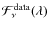 ${\cal F}^{\rm
data}_{\rm\nu}(\lambda)$