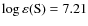 $\log\varepsilon({\rm S})=7.21$