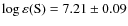 $\log\varepsilon({\rm S})=7.21 \pm 0.09$
