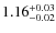 $\rm 1.16_{-0.02}^{+0.03}$