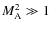 $M_{\rm A}^2 \gg 1$