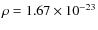 $\rho = 1.67 \times 10^{-23}$