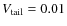 $V_{\rm tail}= 0.01$