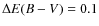 $\Delta E(B-V) = 0.1$