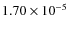 $1.70 \times 10^{-5}$