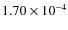 $1.70 \times 10^{-4}$