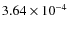 $3.64\times 10^{-4}$