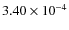 $3.40 \times 10^{-4}$