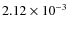 $2.12\times 10^{-3}$