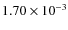$1.70 \times 10^{-3}$