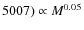 $5007) \propto M^{0.05}$