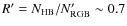 $R'=N_{\rm HB}/N'_{\rm RGB}\sim 0.7$