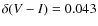 $\delta (V-I)=0.043$
