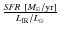 $\frac{{\it SFR}\ [M_\odot/{\rm yr}]}{L_{\rm IR}/L_\odot}$