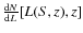 $\frac{{\rm d}N}{{\rm d}L}[L(S,z),z]$